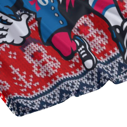 76ers Ugly Christmas Sweater Mesh Shorts